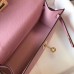 Replica Handbag Store Kelly Pochette Bag In Mauve Sylvestre Epsom Leather