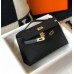 Replica Handbag Store Kelly Pochette Bag In Black Epsom Leather Replica Handbag Store Kelly Pochette Bag In Black Epsom Leather