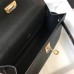 Replica Handbag Store Kelly Pochette Bag In Black Epsom Leather Replica Handbag Store Kelly Pochette Bag In Black Epsom Leather