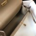 Replica Handbag Store Kelly Pochette Bag In Gris Tourterelle Epsom Leather
