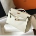Replica Handbag Store Kelly Pochette Bag In White Epsom Leather Replica Handbag Store Kelly Pochette Bag In White Epsom Leather