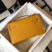 Replica Handbag Store Kelly Pochette Bag In Yellow Epsom Leather Replica Handbag Store Kelly Pochette Bag In Yellow Epsom Leather