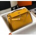 Replica Handbag Store Kelly Pochette Bag In Yellow Epsom Leather Replica Handbag Store Kelly Pochette Bag In Yellow Epsom Leather