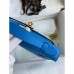 Replica Handbag Store Kelly Pochette Handmade Bag In Blue Zanzibar Swift Calfskin