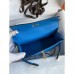 Replica Handbag Store Kelly Pochette Handmade Bag In Blue Zanzibar Swift Calfskin
