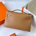 Replica Handbag Store Kelly Pochette Handmade Bag In Chai Swift Calfskin