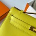 Replica Handbag Store Kelly Pochette Handmade Bag In Lime Swift Calfskin