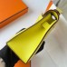 Replica Handbag Store Kelly Pochette Handmade Bag In Lime Swift Calfskin