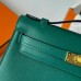 Replica Handbag Store Kelly Pochette Handmade Bag In Malachite Swift Calfskin