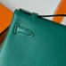 Replica Handbag Store Kelly Pochette Handmade Bag In Malachite Swift Calfskin