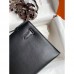 Replica Handbag Store Kelly Pochette Handmade Bag In Black Swift Calfskin
