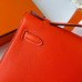 Replica Handbag Store Kelly Pochette Handmade Bag In Rouge Piment Swift Calfskin