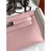 Replica Handbag Store Kelly Pochette Handmade Bag In Rose Sakura Swift Calfskin