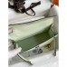 Replica Handbag Store Kelly Pochette Handmade Bag In Vert Fizz Swift Calfskin