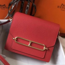 Replica Handbag Store Mini Sac Roulis 18cm Bag In Red Evercolor Calfskin