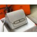 Replica Handbag Store Mini Sac Roulis 18cm Bag In Pearl Grey Evercolor Calfskin
