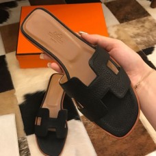 Replica Handbag Store Oran Slide Sandals In Black Clemence Leather Replica Handbag Store Oran Slide Sandals In Black Clemence Leather