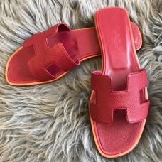 Replica Handbag Store Oran Slide Sandals In Ruby Epsom Calfskin Replica Handbag Store Oran Slide Sandals In Ruby Epsom Calfskin