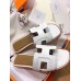 Replica Handbag Store Oran Sandals In White Leather With Stitched Detail