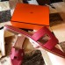 Replica Handbag Store Oran Slide Sandals In Red Clemence Leather