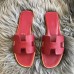 Replica Handbag Store Oran Slide Sandals In Ruby Epsom Calfskin
