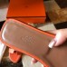 Replica Handbag Store Oran Slide Sandals In Orange Ostrich Leather Replica Handbag Store Oran Slide Sandals In Orange Ostrich Leather