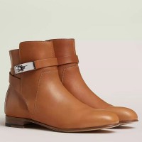 Replica Handbag Store Neo Ankle Boots in Brown Calfskin