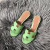 Replica Handbag Store Oasis Sandals In Vert Criquet Epsom Leather