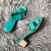 Replica Handbag Store Oasis Sandals In Vert Veronese Epsom Leather