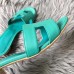 Replica Handbag Store Oasis Sandals In Vert Veronese Epsom Leather