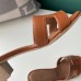 Replica Handbag Store Oasis Sandals In Brown Swift Leather