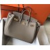Replica Handbag Store Birkin 30cm 35cm Bag In Grey Clemence Leather