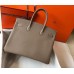 Replica Handbag Store Birkin 30cm 35cm Bag In Grey Clemence Leather