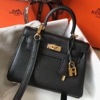 Replica Handbag Store Black Clemence Kelly 20cm GHW Bag Replica Handbag Store Black Clemence Kelly 20cm GHW Bag