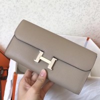 Replica Handbag Store Constance Wallet In Grey Epsom Leather Replica Handbag Store Constance Wallet In Grey Epsom Leather