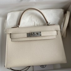 Replica Handbag Store Kelly Mini II Sellier Handmade Bag In Craie Epsom Calfskin