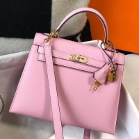 Replica Handbag Store Pink Epsom Kelly 25cm Sellier Handmade Bag