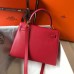 Replica Handbag Store Red Epsom Kelly 25cm Sellier Handmade Bag