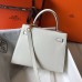 Replica Handbag Store White Epsom Kelly 25cm Sellier Handmade Bag