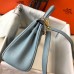 Replica Handbag Store Blue Lin Clemence Kelly 20cm GHW Bag
