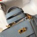 Replica Handbag Store Blue Lin Clemence Kelly 20cm GHW Bag
