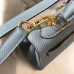 Replica Handbag Store Blue Lin Clemence Kelly 20cm GHW Bag