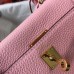 Replica Handbag Store Pink Clemence Kelly 20cm GHW Bag