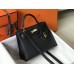 Replica Handbag Store Black Epsom Kelly 25cm Sellier Handmade Bag