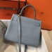 Replica Handbag Store Blue Lin Clemence Kelly 28cm Bag