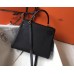 Replica Handbag Store Black Clemence Kelly 28cm Bag