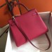 Replica Handbag Store Rose Red Clemence Kelly 28cm Bag