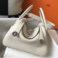 Replica Handbag Store Lindy 26cm Bag In White Clemence With PHW Replica Handbag Store Lindy 26cm Bag In White Clemence With PHW