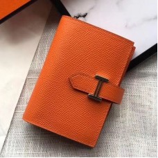 Replica Handbag Store Bearn Mini Wallet In Orange Epsom Leather Replica Handbag Store Bearn Mini Wallet In Orange Epsom Leather