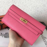 Replica Handbag Store Kelly Classic Long Wallet In Pink Epsom Leather Replica Handbag Store Kelly Classic Long Wallet In Pink Epsom Leather